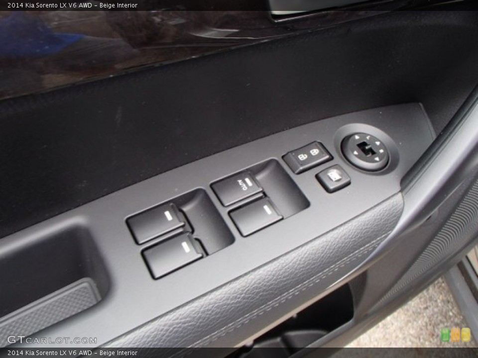 Beige Interior Controls for the 2014 Kia Sorento LX V6 AWD #81427593