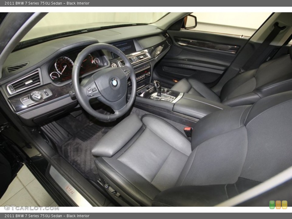 Black Interior Prime Interior for the 2011 BMW 7 Series 750Li Sedan #81427614