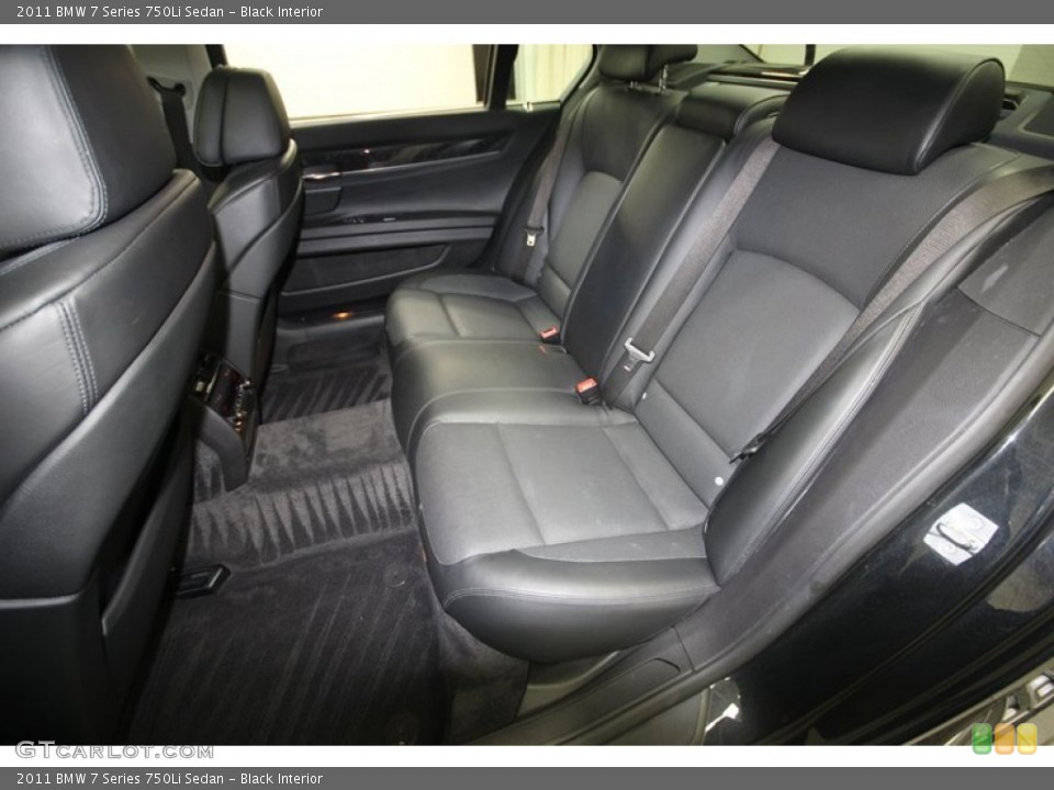 Black Interior Rear Seat for the 2011 BMW 7 Series 750Li Sedan #81427642