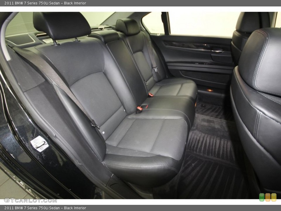 Black Interior Rear Seat for the 2011 BMW 7 Series 750Li Sedan #81428341