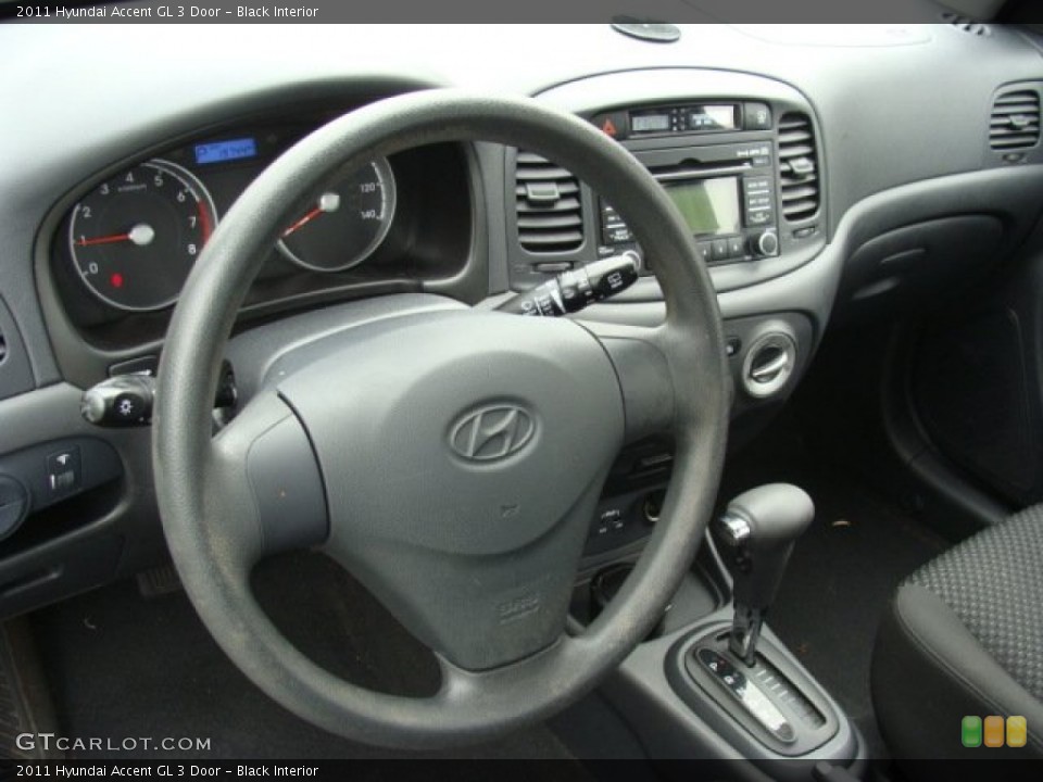 Black Interior Dashboard for the 2011 Hyundai Accent GL 3 Door #81428455