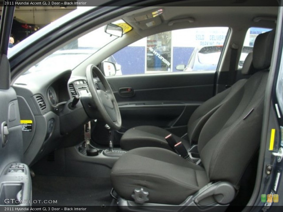 Black Interior Photo for the 2011 Hyundai Accent GL 3 Door #81428478