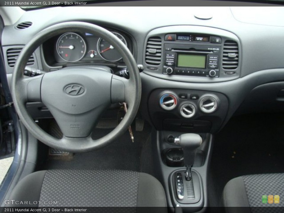 Black Interior Dashboard for the 2011 Hyundai Accent GL 3 Door #81428501