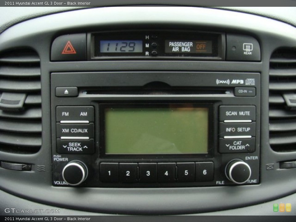 Black Interior Audio System for the 2011 Hyundai Accent GL 3 Door #81428593