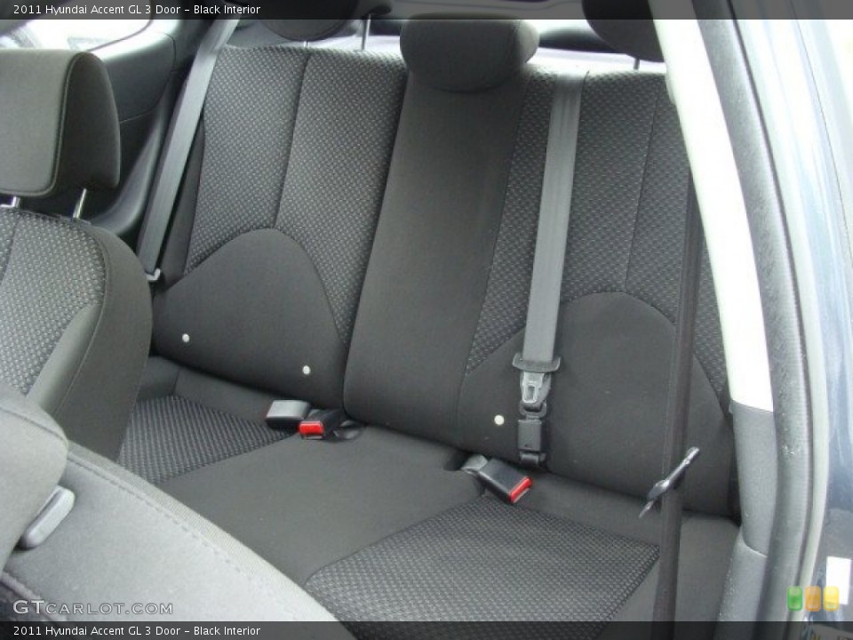 Black Interior Rear Seat for the 2011 Hyundai Accent GL 3 Door #81428661