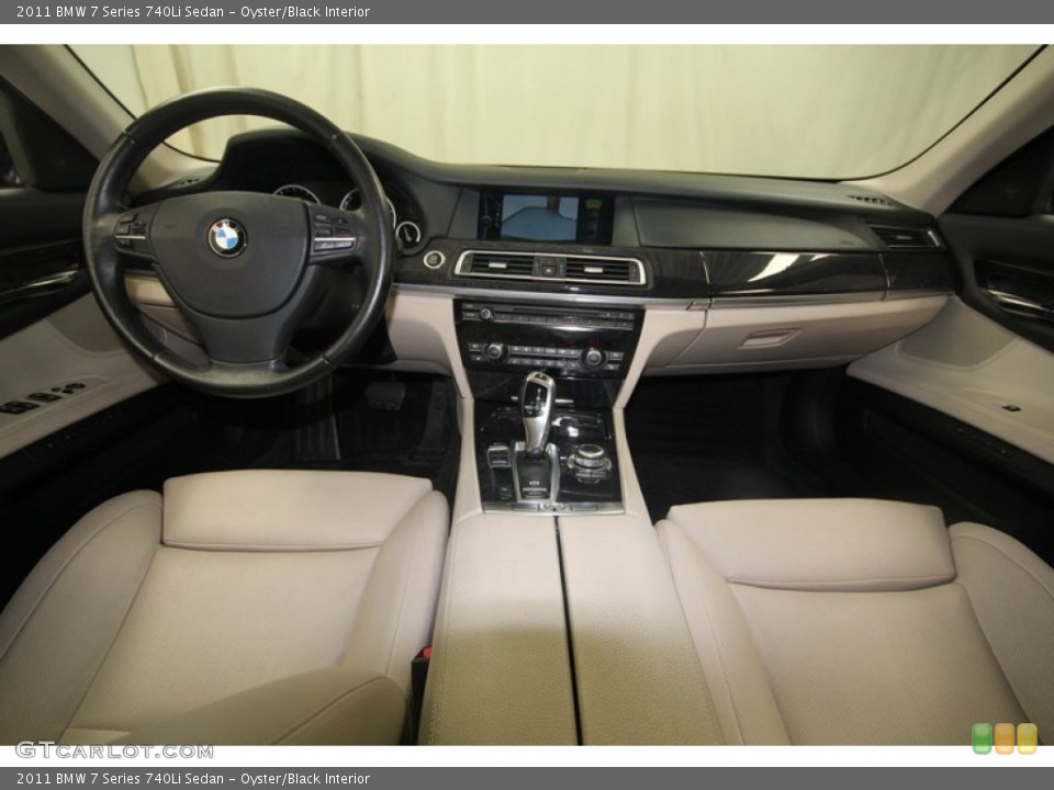 Oyster/Black Interior Dashboard for the 2011 BMW 7 Series 740Li Sedan #81428676