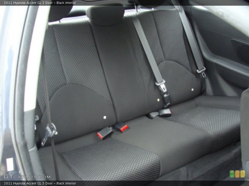 Black Interior Rear Seat for the 2011 Hyundai Accent GL 3 Door #81428786