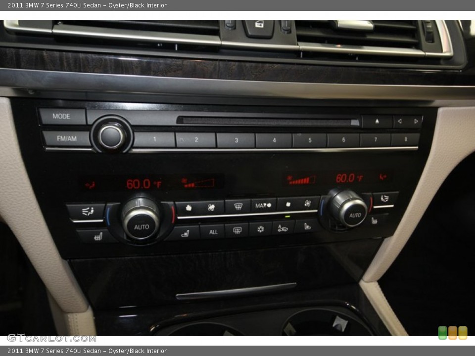 Oyster/Black Interior Controls for the 2011 BMW 7 Series 740Li Sedan #81429114