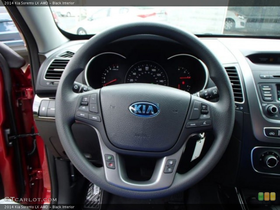 Black Interior Steering Wheel for the 2014 Kia Sorento LX AWD #81429173