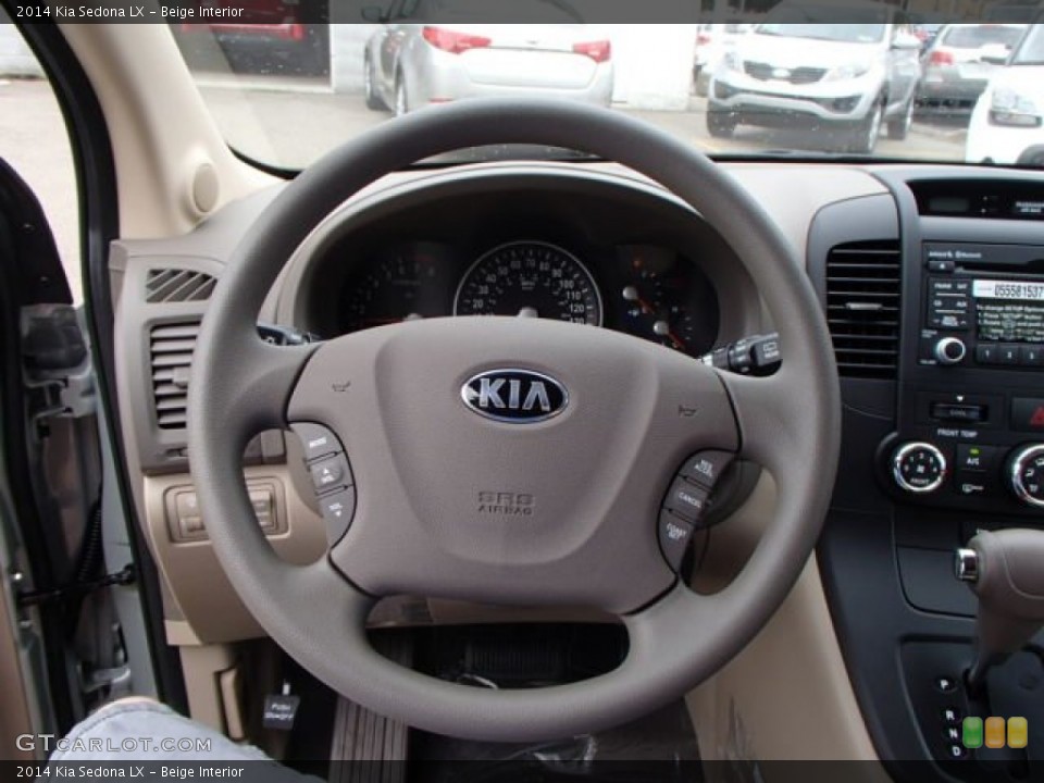 Beige Interior Steering Wheel for the 2014 Kia Sedona LX #81430417