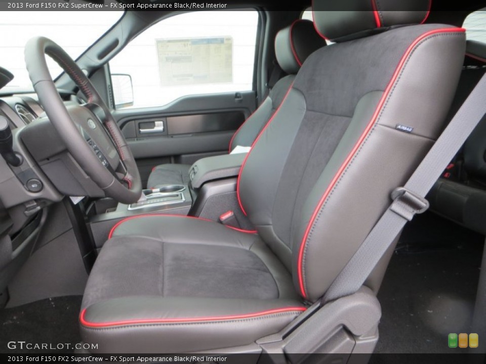 FX Sport Appearance Black/Red Interior Front Seat for the 2013 Ford F150 FX2 SuperCrew #81432376