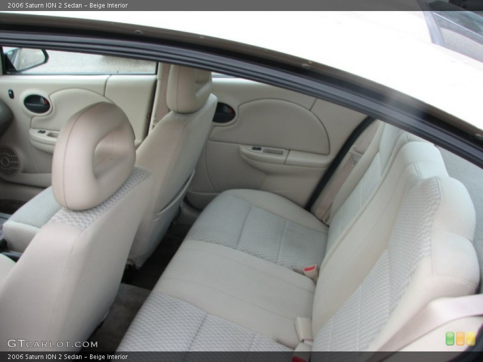 Beige Interior Rear Seat for the 2006 Saturn ION 2 Sedan #81432564