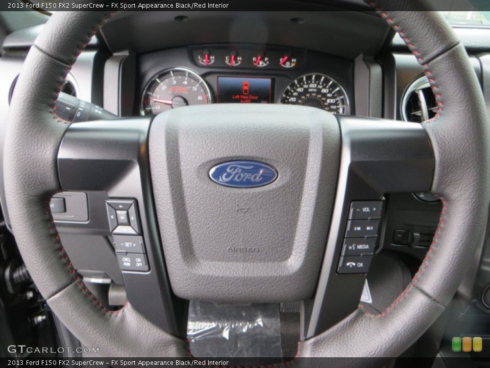 FX Sport Appearance Black/Red Interior Steering Wheel for the 2013 Ford F150 FX2 SuperCrew #81432609