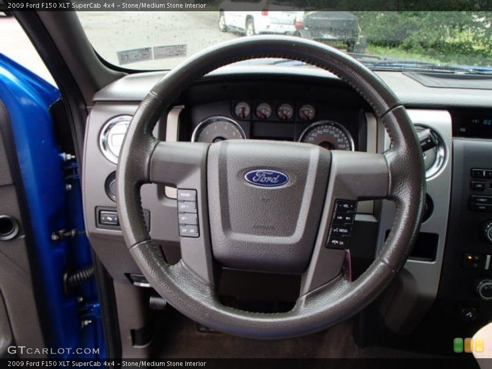 Stone/Medium Stone Interior Steering Wheel for the 2009 Ford F150 XLT SuperCab 4x4 #81432639