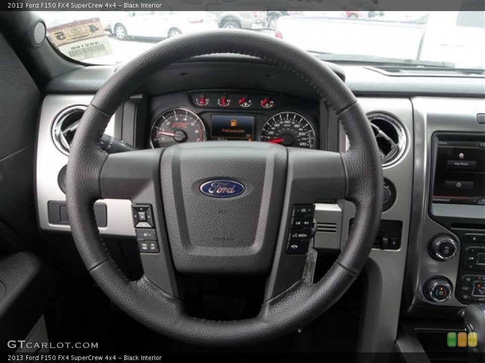 Black Interior Steering Wheel for the 2013 Ford F150 FX4 SuperCrew 4x4 #81434157