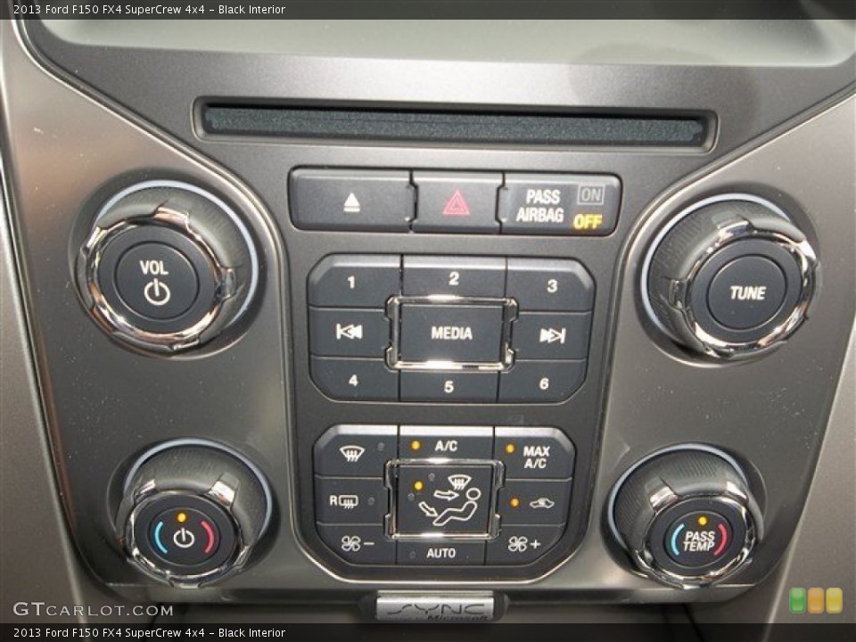 Black Interior Controls for the 2013 Ford F150 FX4 SuperCrew 4x4 #81434430