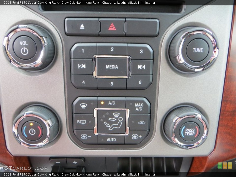 King Ranch Chaparral Leather/Black Trim Interior Controls for the 2013 Ford F250 Super Duty King Ranch Crew Cab 4x4 #81434535