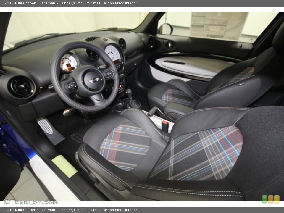 Leather/Cloth Hot Cross Carbon Black Interior Front Seat for the 2013 Mini Cooper S Paceman #81434853