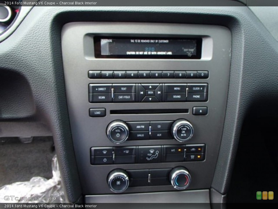 Charcoal Black Interior Controls for the 2014 Ford Mustang V6 Coupe #81437024