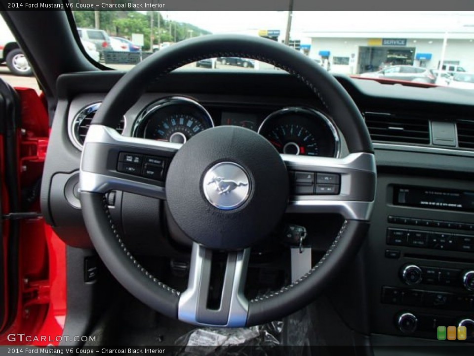 Charcoal Black Interior Steering Wheel for the 2014 Ford Mustang V6 Coupe #81437065