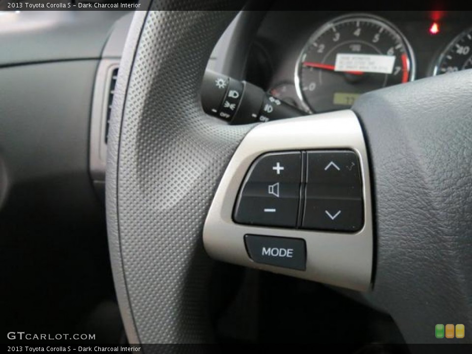 Dark Charcoal Interior Controls for the 2013 Toyota Corolla S #81437190