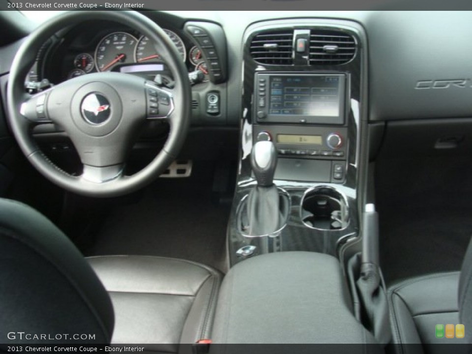 Ebony Interior Dashboard for the 2013 Chevrolet Corvette Coupe #81437655