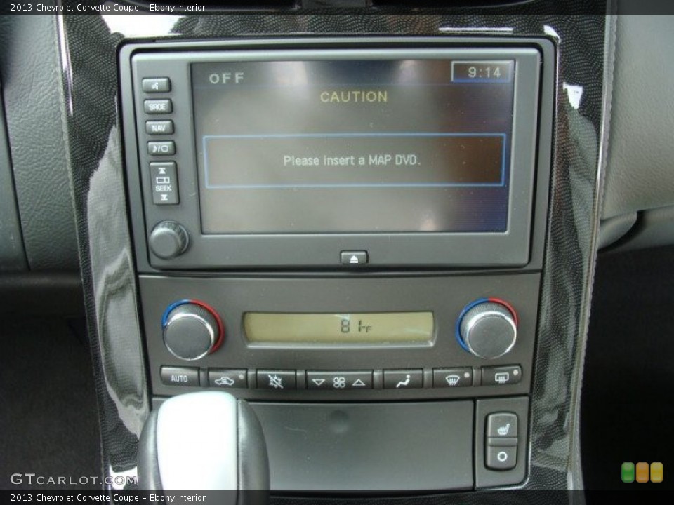 Ebony Interior Controls for the 2013 Chevrolet Corvette Coupe #81437689
