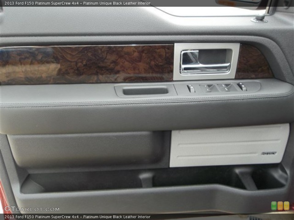 Platinum Unique Black Leather Interior Door Panel for the 2013 Ford F150 Platinum SuperCrew 4x4 #81438259