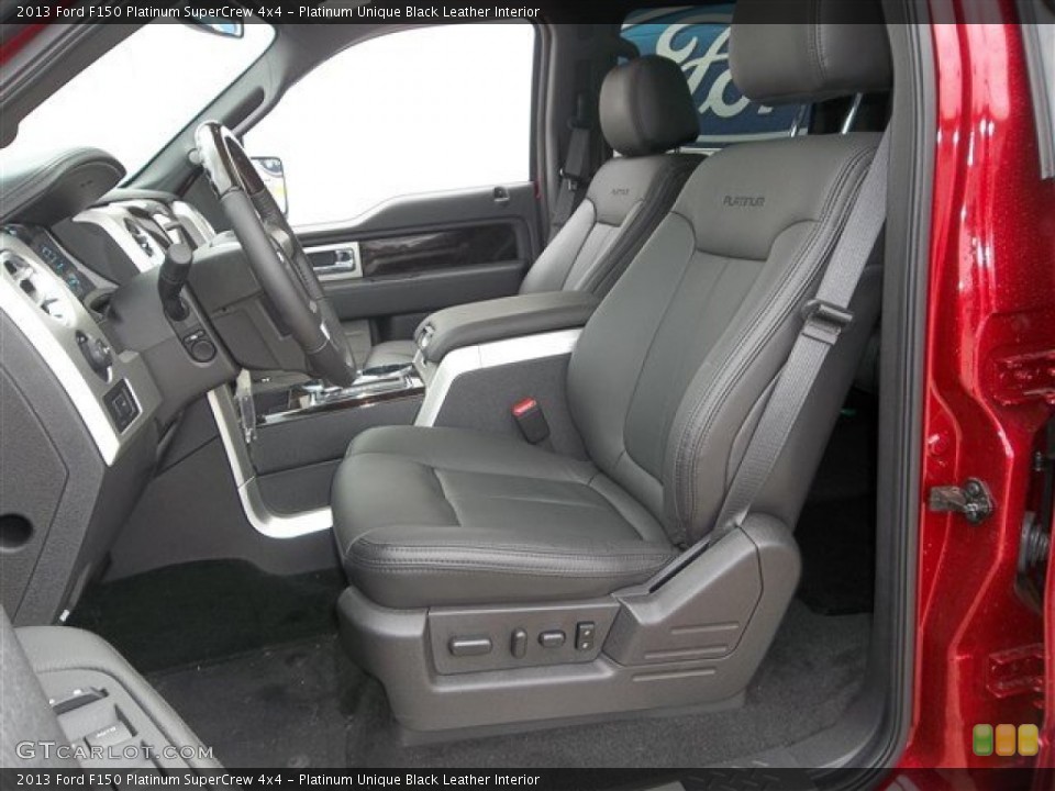 Platinum Unique Black Leather Interior Photo for the 2013 Ford F150 Platinum SuperCrew 4x4 #81438303