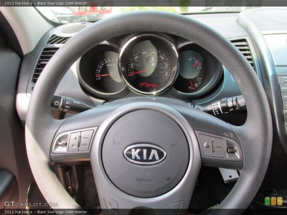Black Soul Logo Cloth Interior Steering Wheel for the 2011 Kia Soul + #81439347
