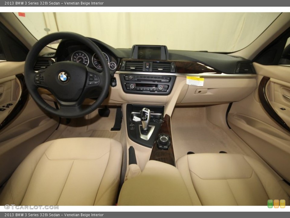 Venetian Beige Interior Dashboard for the 2013 BMW 3 Series 328i Sedan #81439384
