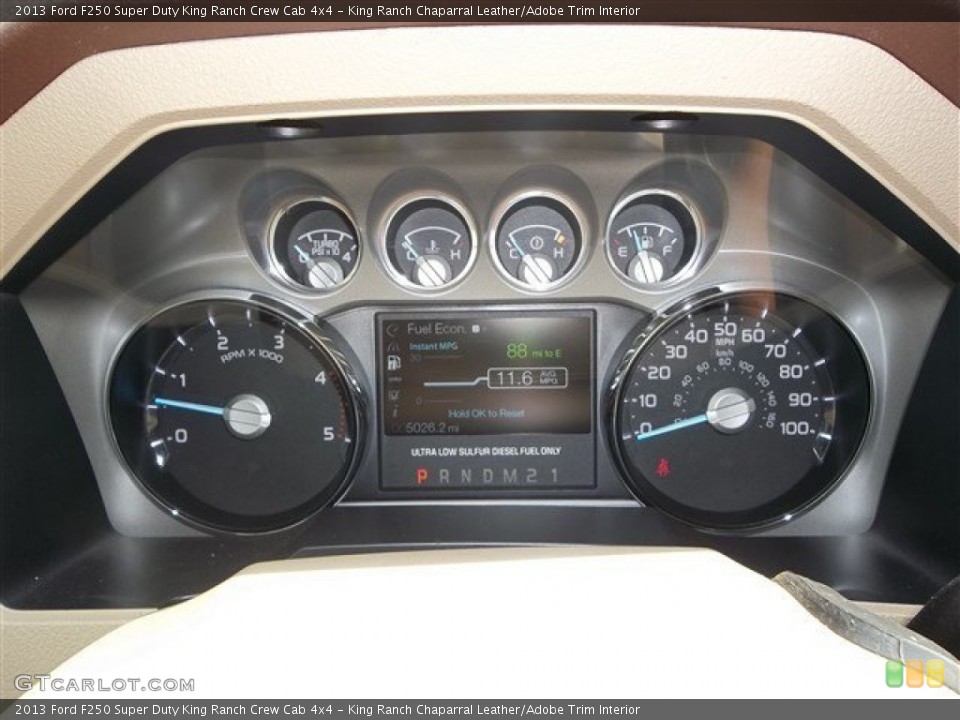 King Ranch Chaparral Leather/Adobe Trim Interior Gauges for the 2013 Ford F250 Super Duty King Ranch Crew Cab 4x4 #81439524