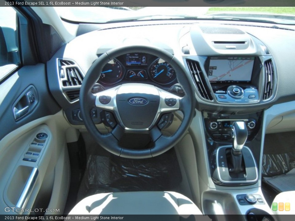 Medium Light Stone Interior Dashboard for the 2013 Ford Escape SEL 1.6L EcoBoost #81440301