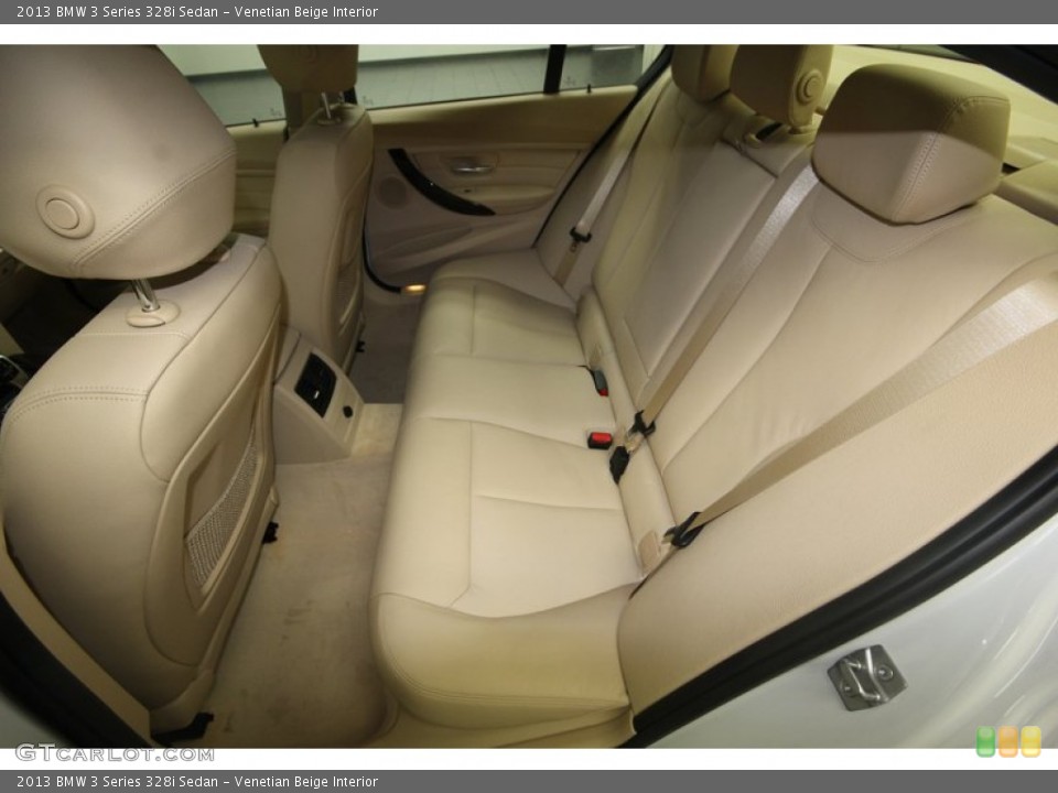 Venetian Beige Interior Rear Seat for the 2013 BMW 3 Series 328i Sedan #81440315