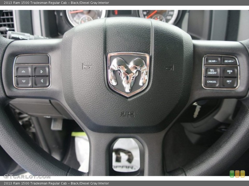 Black/Diesel Gray Interior Steering Wheel for the 2013 Ram 1500 Tradesman Regular Cab #81440316
