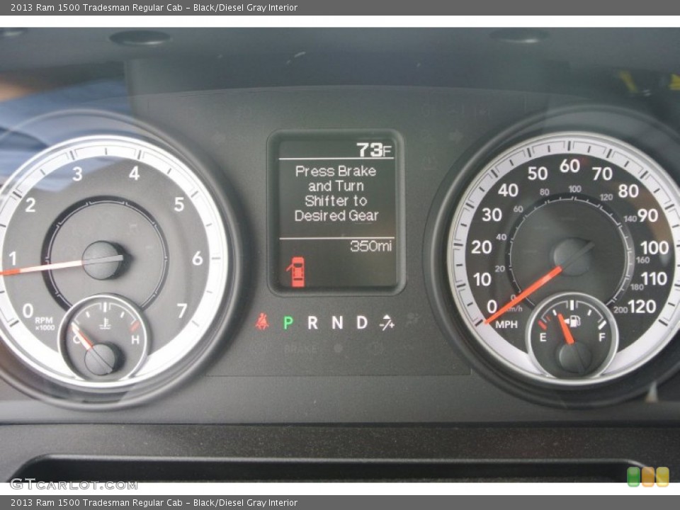 Black/Diesel Gray Interior Gauges for the 2013 Ram 1500 Tradesman Regular Cab #81440334