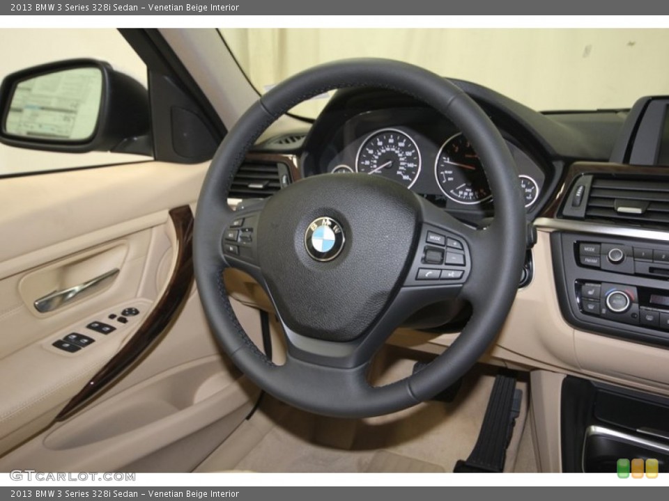 Venetian Beige Interior Steering Wheel for the 2013 BMW 3 Series 328i Sedan #81440652