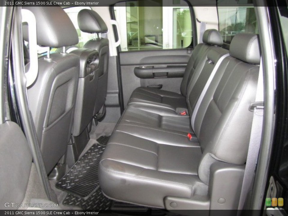 Ebony Interior Rear Seat for the 2011 GMC Sierra 1500 SLE Crew Cab #81442350