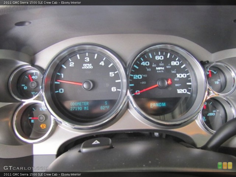 Ebony Interior Gauges for the 2011 GMC Sierra 1500 SLE Crew Cab #81442619