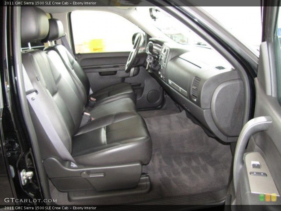 Ebony Interior Photo for the 2011 GMC Sierra 1500 SLE Crew Cab #81442774