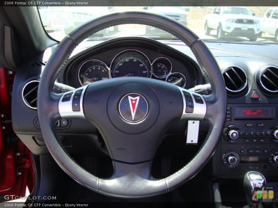 Ebony Interior Steering Wheel for the 2006 Pontiac G6 GTP Convertible #81443313