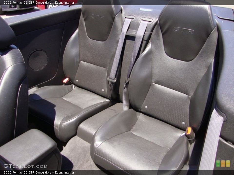 Ebony Interior Rear Seat for the 2006 Pontiac G6 GTP Convertible #81443470