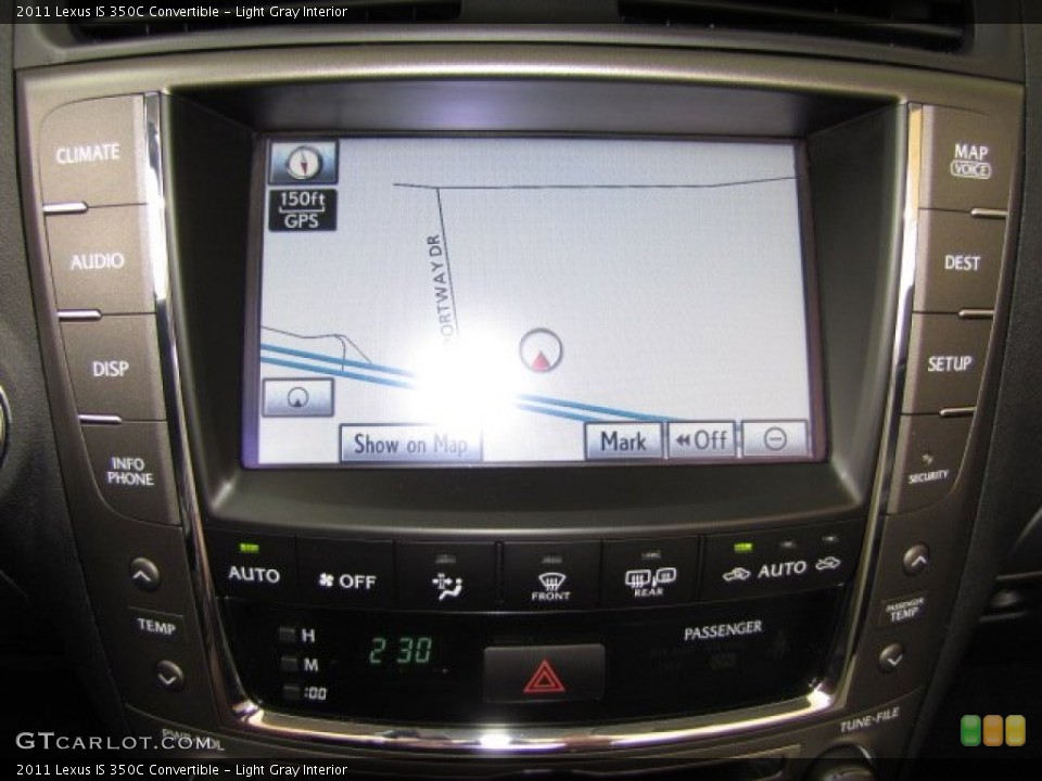 Light Gray Interior Navigation for the 2011 Lexus IS 350C Convertible #81443970