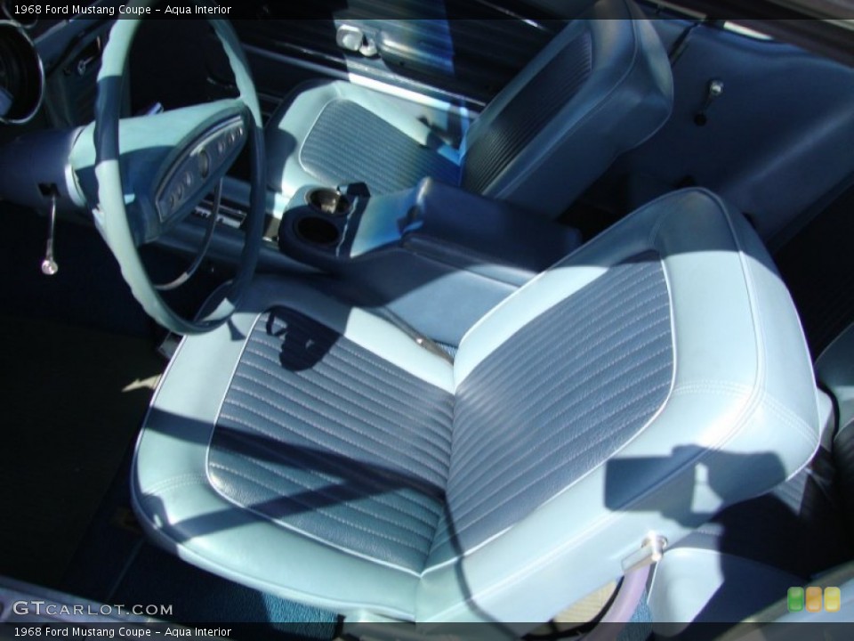 Aqua Interior Photo for the 1968 Ford Mustang Coupe #81447741