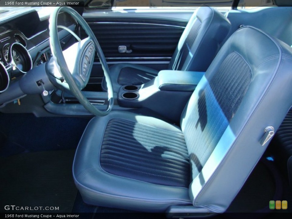 Aqua 1968 Ford Mustang Interiors