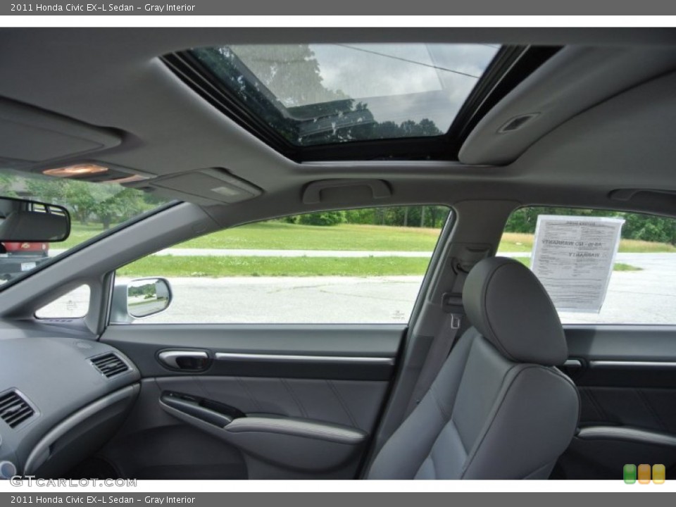 Gray Interior Sunroof for the 2011 Honda Civic EX-L Sedan #81448179
