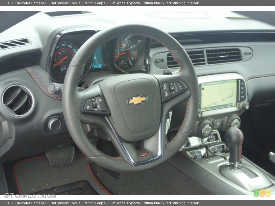 Hot Wheels Special Edition Black/Red Stitching Interior Steering Wheel for the 2013 Chevrolet Camaro LT Hot Wheels Special Edition Coupe #81450525