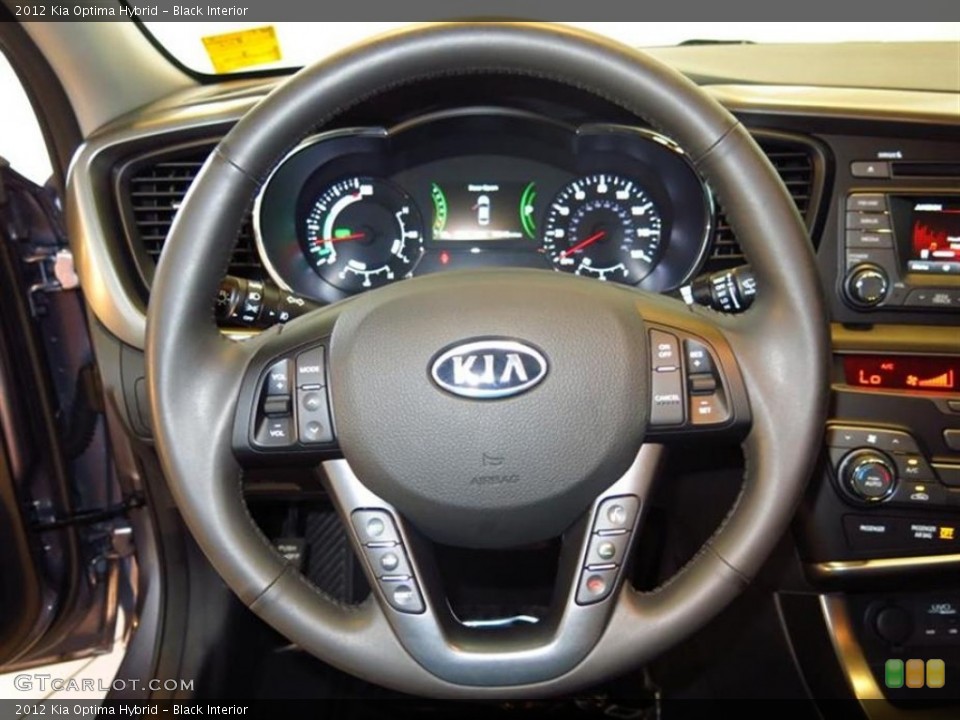 Black Interior Steering Wheel for the 2012 Kia Optima Hybrid #81450918