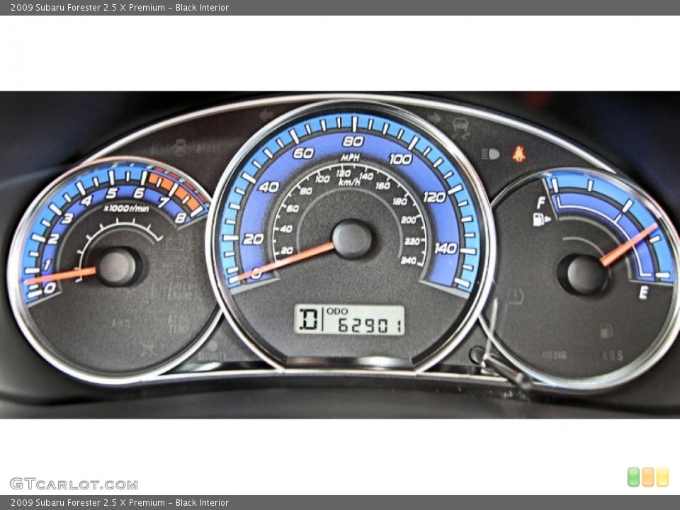Black Interior Gauges for the 2009 Subaru Forester 2.5 X Premium #81452523