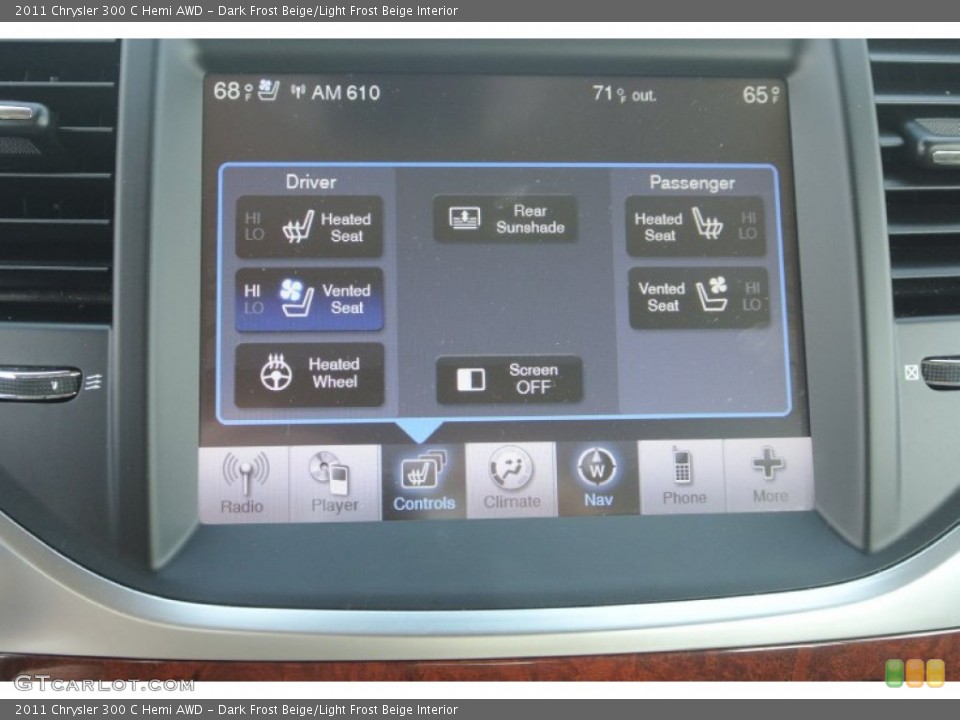 Dark Frost Beige/Light Frost Beige Interior Controls for the 2011 Chrysler 300 C Hemi AWD #81452828